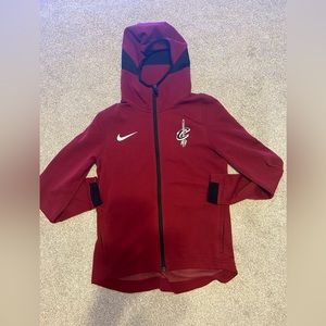 Nike, size medium, color:red, cleveland cavaliers zip up